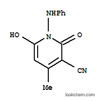 1,2-ジヒドロ-6-ヒドロキシ-4-メチル-2-オキソ-1-(フェニルアミノ)-3-ピリジンカルボニトリル