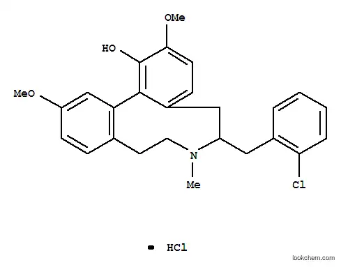5H-디벤즈(d,f)아조닌-1-올, 6,7,8,9-테트라히드로-6-((2-클로로페닐)메틸)-2,12-디메톡시-7-메틸-, 염산염, ( -)-