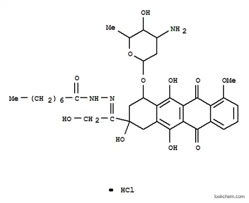 옥탄산, [1-[4-[(3-아미노-2,3-트리데옥시-.알파.-L-릭소-헥소피라노실)옥시]-6-헥사히드로 -1,2,3,4,6-트리히드록시-11-메톡시-2,5,12-디옥소-7-나프타세닐]-6-히드록시에틸리덴]히드라지드, 모노히드로클로라이드