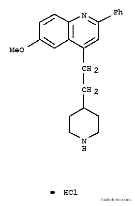 퀴놀린, 6-메톡시-2-페닐-4-(2-(4-피페리디닐)에틸)-, 염화수소염