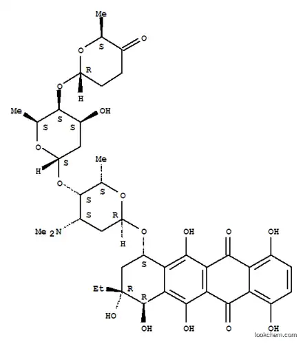 (7R)-8-エチル-7,8,9,10-テトラヒドロ-1,4,6,7β,8α,11-ヘキサヒドロキシ-10α-[[2,3,6-トリデオキシ-4-O-[2,6-ジデオキシ-4-O-[(2R,6S)-テトラヒドロ-6-メチル-5-オキソ-2H-ピラン-2β-イル]-α-L-lyxo-ヘキソピラノシル]-3-(ジメチルアミノ)-α-L-lyxo-ヘキソピラノシル]オキシ]-5,12-ナフタセンジオン