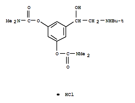 BambuterolHCl;Carbamicacid,N,N-dimethyl-,3-[[(dimethylamino)carbonyl]oxy]-5-[2-[(1,1-dimethylethyl)amino]-1-hydroxyethyl]phenylester,hydrochloride(1:1)