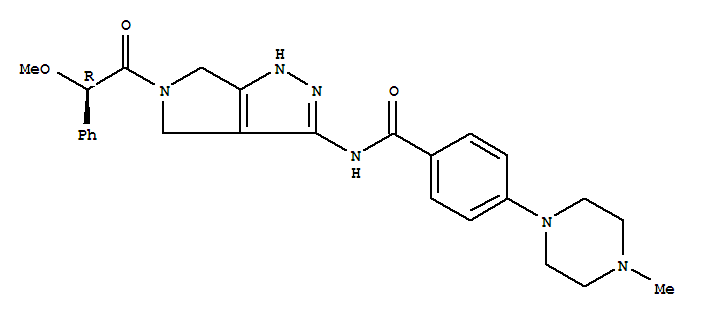 Danusertib(PHA-739358);(R)-N-(5-(2-methoxy-2-phenylacetyl)-1,4,5,6-tetrahydropyrrolo[3,4-c]pyrazol-3-yl)-4-(4-methylpiperazin-1-yl)benzamide