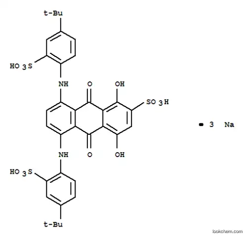 [5,8-ビス[[4-(1,1-ジメチルエチル)-2-スルホフェニル]アミノ]-9,10-ジヒドロ-1,4-ジヒドロキシ-9,10-ジオキソアントラセン]-2-スルホン酸トリナトリウム