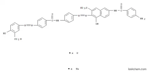 5-[4-[[4-[6-(4-アミノベンゾイル)アミノ-3-スルホ-1-ヒドロキシ-2-ナフタレニルアゾ]フェニル]アミノカルボニル]フェニルアゾ]-2-ヒドロキシ安息香酸/カリウム/ナトリウム
