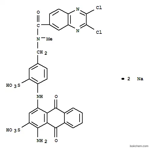 1-アミノ-4-[[4-[[[(2,3-ジクロロ-6-キノキサリニル)カルボニル](メチル)アミノ]メチル]-2-スルホフェニル]アミノ]-9,10-ジヒドロ-9,10-ジオキソ-2-アントラセンスルホン酸ジナトリウム