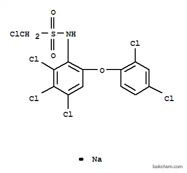 나트륨 클로로-N-[2,3,4-트리클로로-6-(2,4-디클로로페녹시)페닐]메탄술폰아미데이트