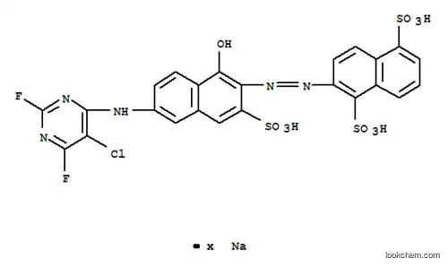 2-[[6-[(5-クロロ-2,6-ジフルオロピリミジン-4-イル)アミノ]-1-ヒドロキシ-3-スルホナフタレン-2-イル]アゾ]-1,5-ナフタレンジスルホン酸/ナトリウム