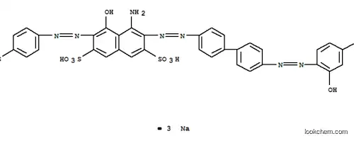 4-アミノ-3-[[4′-[(4-アミノ-2-ヒドロキシフェニル)アゾ][1,1′-ビフェニル]-4-イル]アゾ]-5-ヒドロキシ-6-[[4-(ソジオオキシスルホニル)フェニル]アゾ]-2,7-ナフタレンジスルホン酸ジナトリウム