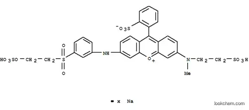 3-[メチル(2-スルホエチル)アミノ]-6-[[3-[[2-(スルホオキシ)エチル]スルホニル]フェニル]アミノ]-9-(2-スルホナトフェニル)キサンチリウム/ナトリウム,(1:x)
