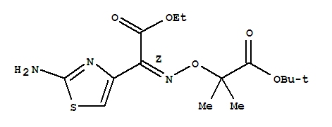 Ethyl2-(2-aminothiazole-4-yl)-2-(1-tert-butoxycarbonyl-1-methylethoxyimino)acetate