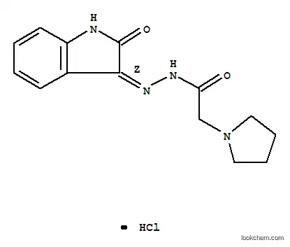 1-피롤리딘아세트산, (1,2-디히드로-2-옥소-3H-인돌-3-일리덴)히드라지드, HCl, (Z)-