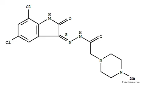 1-피페라진아세트산, 4-메틸-, (5,7-디클로로-2-옥소-3-인돌리닐리드네)히드라지드, (Z)-