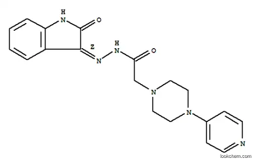 1-피페라진아세트산, 4-(4-피리디닐)-, (1,2-디히드로-2-옥소-3H-인돌-3-일리덴)히드라지드
