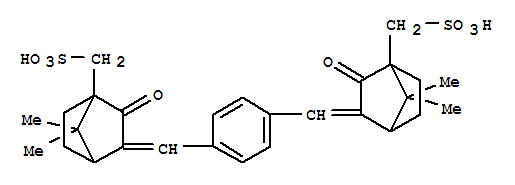 [(3E)-3-[[4-[(Z)-[7,7-dimethyl-3-oxo-4-(sulfomethyl)norbornan-2-ylidene]methyl]phenyl]methylidene]-7,7-dimethyl-2-oxo-norbornan-1-yl]methanesulfonicacid