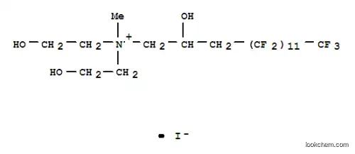 비스(2-히드록시에틸)메틸(4,4,5,5,6,6,7,7,8,8,9,9,10,10,11,11,12,12,13,13,14,14,15,15,15, 2-펜타코사플루오로-XNUMX-하이드록시펜타데실)암모늄 요오드화물