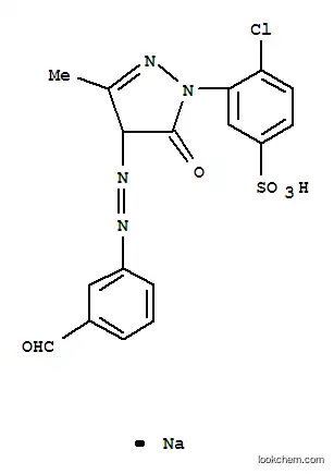 4-クロロ-3-[[4-[(3-ホルミルフェニル)アゾ]-4,5-ジヒドロ-3-メチル-5-オキソ-1H-ピラゾール]-1-イル]ベンゼンスルホン酸ナトリウム