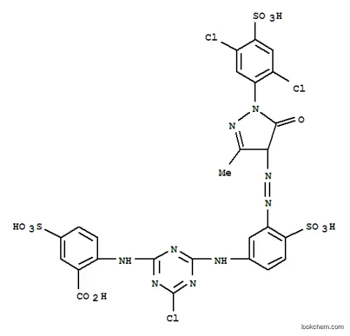 2-[[4-クロロ-6-[[3-[[[1-(2,5-ジクロロ-4-スルホフェニル)-4,5-ジヒドロ-3-メチル-5-オキソ-1H-ピラゾール]-4-イル]アゾ]-4-スルホフェニル]アミノ]-1,3,5-トリアジン-2-イル]アミノ]-5-スルホ安息香酸