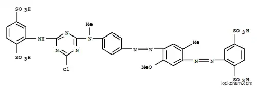 2-[[4-[[4-[[4-クロロ-6-[(2,5-ジスルホフェニル)アミノ]-1,3,5-トリアジン-2-イル]メチルアミノ]フェニル]アゾ]-5-メトキシ-2-メチルフェニル]アゾ]-1,4-ベンゼンジスルホン酸