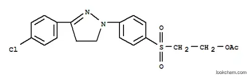 2-{4-[3-(4-クロロフェニル)-4,5-ジヒドロ-1H-ピラゾール-1-イル]ベンゼンスルホニル}エチル アセタート