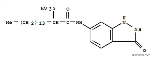 1-[(3-オキソ-2,3-ジヒドロ-1H-インダゾール-6-イル)カルバモイル]ペンタデカン-1-スルホン酸