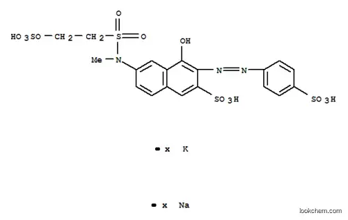 4- 히드 록시 -6- [메틸 [[2- (술포 옥시) 에틸] 술 포닐] 아미노] -3-[(4- 술포 페닐) 아조] 나프탈렌 -2- 술폰산, 칼륨 나트륨 염