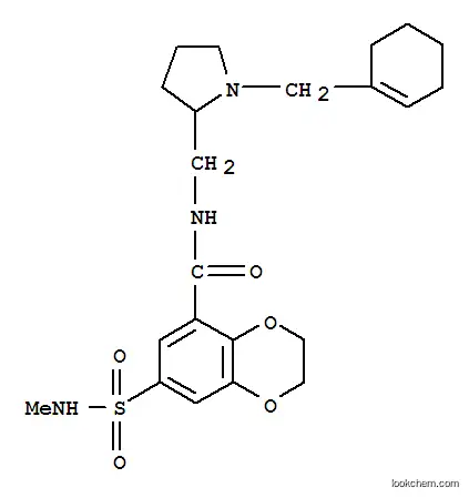N-[[1-(1-シクロヘキセン-1-イルメチル)ピロリジン-2-イル]メチル]-2,3-ジヒドロ-7-[(メチルアミノ)スルホニル]-1,4-ベンゾジオキシン-5-カルボアミド