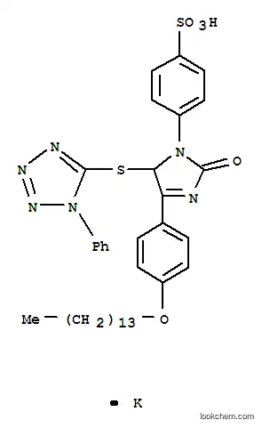 4-[[2,5-ジヒドロ-2-オキソ-5-[(1-フェニル-1H-テトラゾール-5-イル)チオ]-4-[4-(テトラデシルオキシ)フェニル]-1H-イミダゾール]-1-イル]ベンゼンスルホン酸カリウム