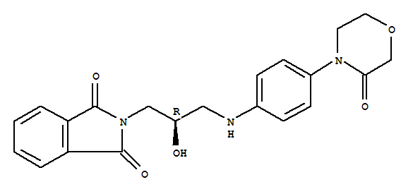 2-[(2R)-2-Hydroxy-3-[4-(3-oxomorpholin-4-yl)anilino]propyl]isoindole-1,3-dione
