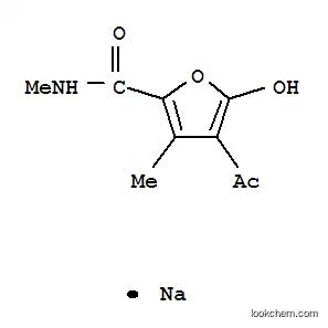 나트륨 4-아세틸-5-히드록시-N,3-디메틸푸란-2-카르복사미데이트