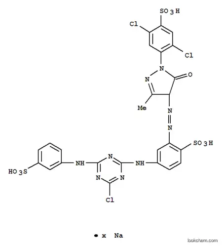 4-[[4-クロロ-6-[(3-スルホフェニル)アミノ]-1,3,5-トリアジン-2-イル]アミノ]-2-[[[1-(2,5-ジクロロ-4-スルホフェニル)-4,5-ジヒドロ-3-メチル-5-オキソ-1H-ピラゾール]-4-イル]アゾ]ベンゼンスルホン酸/ナトリウム,(1:x)