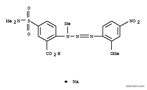 5-[(ジメチルアミノ)スルホニル]-2-[3-(2-メトキシ-4-ニトロフェニル)-1-メチル-2-トリアゼノ]安息香酸ナトリウム