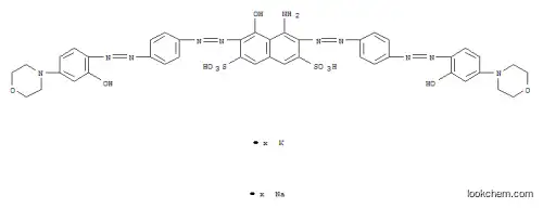 4-アミノ-5-ヒドロキシ-3,6-ビス[[4-[(2-ヒドロキシ-4-モルホリノフェニル)アゾ]フェニル]アゾ]-2,7-ナフタレンジスルホン酸/カリウム/ナトリウム,(1:x:x)
