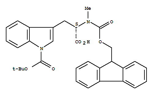 (S)-2-((((9H-Fluoren-9-yl)methoxy)carbonyl)(methyl)amino)-3-(1-(tert-butoxycarbonyl)-1H-indol-3-yl)propanoicacid
