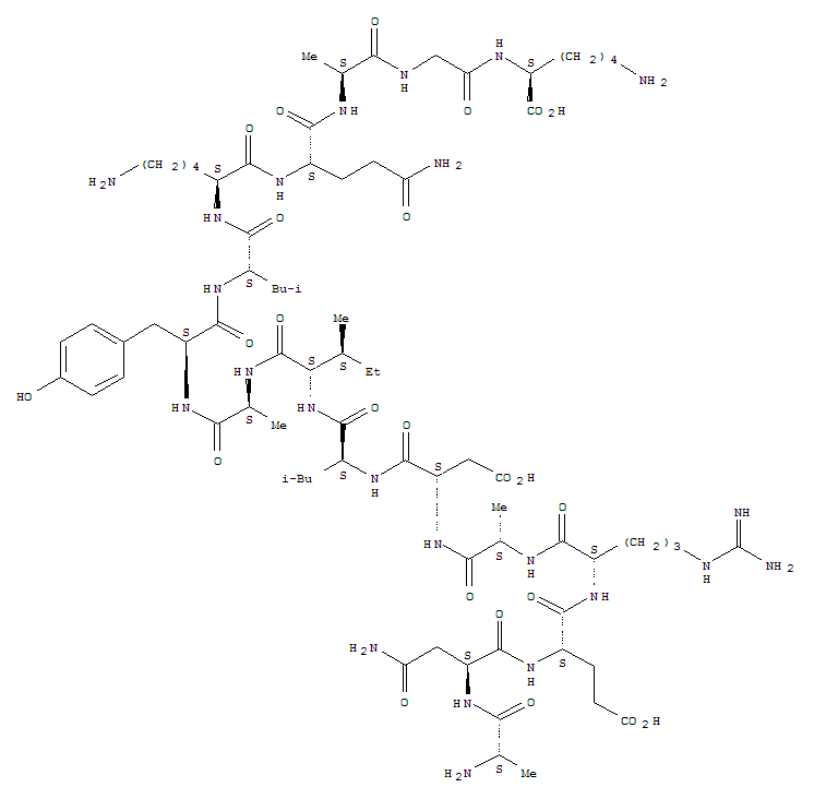 L-Alanyl-L-asparaginyl-L-α-glutamyl-L-arginyl-L-alanyl-L-α-aspartyl-L-leucyl-L-isoleucyl-L-alanyl-L-tyrosyl-L-leucyl-L-lysyl-L-glutaminyl-L-alanylglycyl-L-lysine