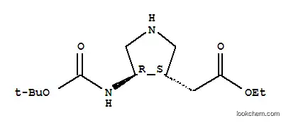3S, 4R- (4-tert- 부 톡시 카르 보닐 아미노-피 롤리 딘 -3- 일)-아세트산 에틸 에스테르