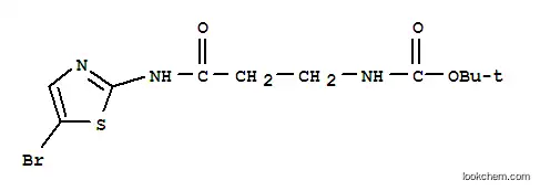 카르밤산, [3-[(5-브로모-2-티아졸릴)아미노]-3-옥소프로필]-, 1,1-디메틸에틸 에스테르(9CI)