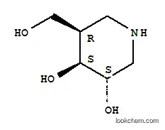3,4-피페리딘디올, 5-(히드록시메틸)-, (3R,4R,5S)-rel-(9CI)