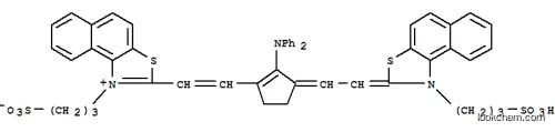 4,5,4′,5′-DIBENZOTHIATRICARBOCYANINE HYDROXIDE, ANHYDRO-11-DIPHENYLAMINO-10,12-ETHYLENE-3,3′-BIS(3-SULFOPROPYL)-, 트리에틸아민 함유 염