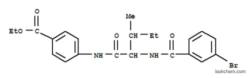 벤조산, 4-[[2-[(3-브로모벤조일)아미노]-3-메틸-1-옥소펜틸]아미노]-, 에틸 에스테르(9CI)