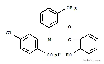 벤조산, 4-클로로-2-[(2-히드록시벤조일)[3-(트리플루오로메틸)페닐]아미노]-