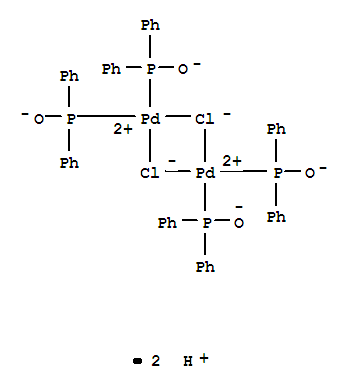 DIHYDROGEN DI-MU-CHLOROTETRAKIS(DIPHENYLPHOSPHINITO-KP) DIPALLADATE(2-)(36536-69-3)