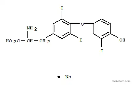 알라닌, 3-[4-(4-히드록시-3-요오도페녹시)-3,5-디요오도페닐]-, 일나트륨염(8CI)