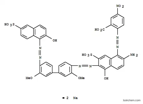 3-[3,3′-ジメトキシ-4′-(2-ヒドロキシ-6-スルホナト-1-ナフチルアゾ)ビフェニル-4-イルアゾ]-4-ヒドロキシ-7-アミノ-8-(2-カルボキシ-4-ニトロフェニルアゾ)-2-ナフタレンスルホン酸アニオン?2ナトリウム