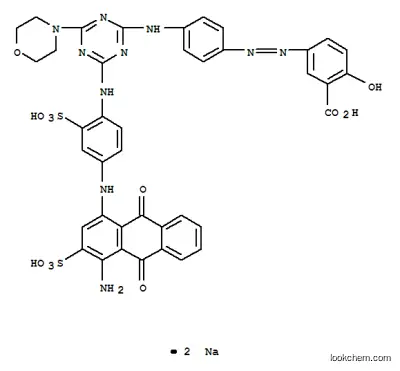5-[[4-[[4-[[4-[[(4-アミノ-9,10-ジヒドロ-9,10-ジオキソ-3-スルホアントラセン)-1-イル]アミノ]-2-スルホフェニル]アミノ]-6-(4-モルホリニル)-1,3,5-トリアジン-2-イル]アミノ]フェニル]アゾ]-2-ヒドロキシ安息香酸?ジナトリウム