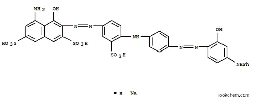 5-アミノ-4-ヒドロキシ-3-[[4-[4-[(2-ヒドロキシ-4-アニリノフェニル)アゾ]アニリノ]-3-スルホフェニル]アゾ]-2,7-ナフタレンジスルホン酸/ナトリウム,(1:x)