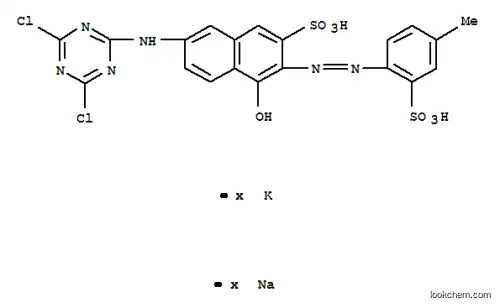 7-[(4,6-ジクロロ-1,3,5-トリアジン-2-イル)アミノ]-4-ヒドロキシ-3-[(4-メチル-2-スルホフェニル)アゾ]-2-ナフタレンスルホン酸/カリウム/ナトリウム,(1:x:x)