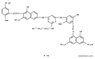 4-ヒドロキシ-5-[[4-[[4-[(2-ヒドロキシエチル)アミノ]-6-[[5-ヒドロキシ-6-[(2-メトキシ-5-スルホフェニル)アゾ]-7-スルホ-2-ナフタレニル]アミノ]-1,3,5-トリアジン-2-イル]アミノ]-5-メトキシ-2-メチルフェニル]アゾ]-2,7-ナフタレンジスルホン酸?ナトリウム