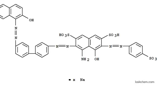 4-アミノ-5-ヒドロキシ-3-[[4′-[(2-ヒドロキシ-1-ナフタレニル)アゾ]-1,1′-ビフェニル-4-イル]アゾ]-6-[(4-スルホフェニル)アゾ]-2,7-ナフタレンジスルホン酸/ナトリウム
