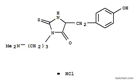 히단토인, 3-(3-(디메틸아미노)프로필)-5-(p-히드록시페닐)-2-티오-, 염산염